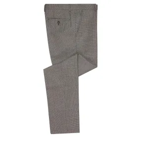 Lazio houndstooth suit trouser - beige / brown