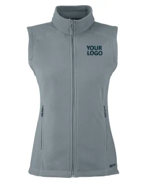 Marmot Ladies Rocklin Fleece Branded Vests, Steel Onyx