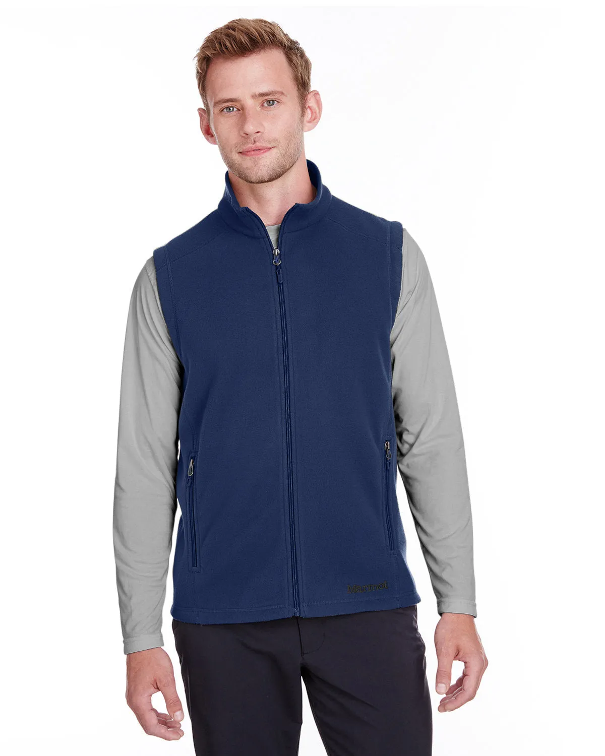 Marmot Rocklin Fleece Branded Vests, Artic Navy