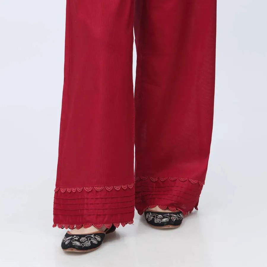 Maroon Striper Broshia Straight Fit Trouser PW3622