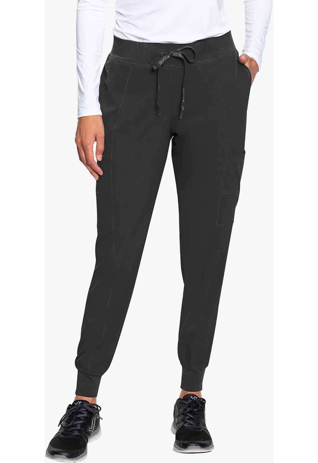 Med Couture Peaches Seamed Jogger in Black