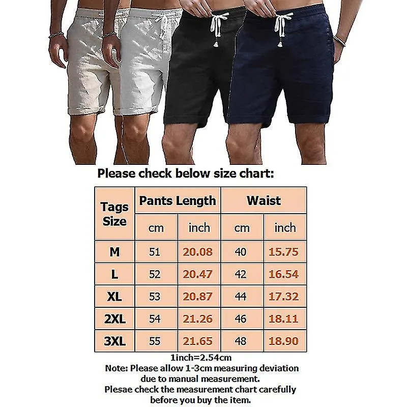 Men Shorts Casual Summer Beach Trunks Short Pockets Bottoms