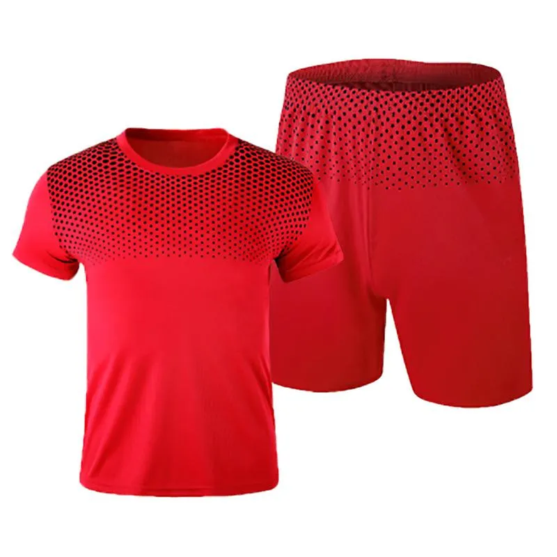 Men Summer Tracksuit 2 Piece Outfits, Short Sleeve T-Shirts Shorts Sportswear