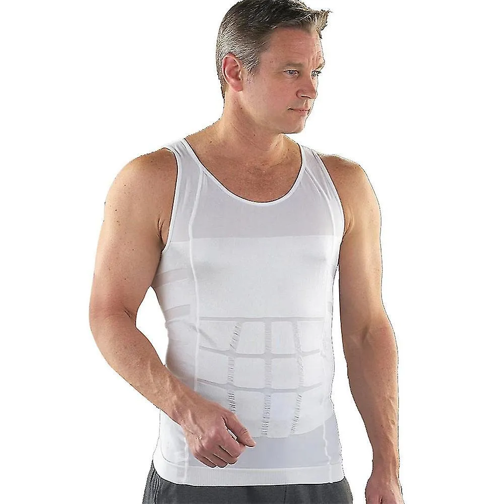 Mens Compression Vest Tank Tops Waist Trainer Body Shaper Undershirt