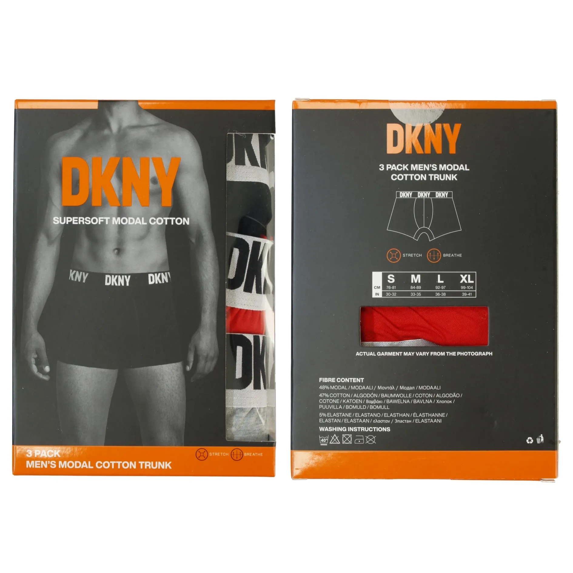 Mens DKNY Supersoft Modal Cotton Boxer Trunks