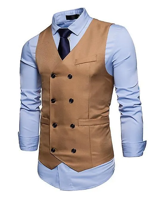 Mens Double Breasted Suit Vests, Slim Fit Floral Waistcoats