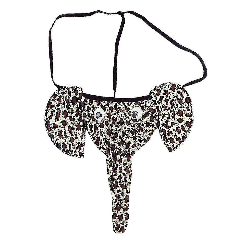 Mens Sexy Briefs Elephant Cartoon G-string Novelty Underwear