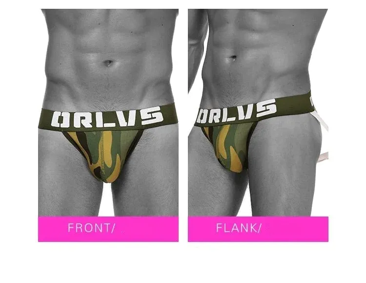 Men's Sexy Comfortable Jockstrap Camouflage G-Strings Underwear