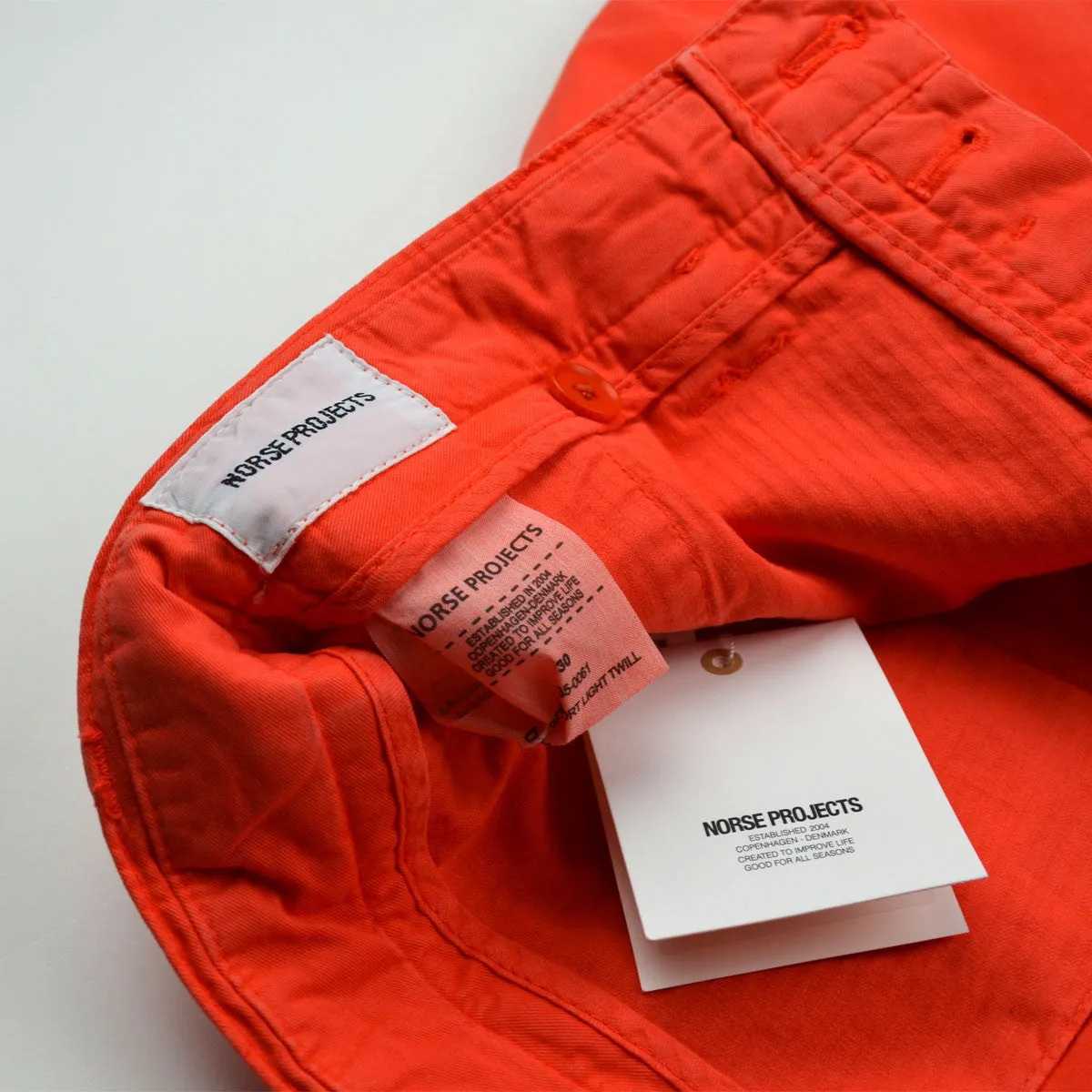 Norse Projects - Aros Light Twill Shorts - Blood Orange