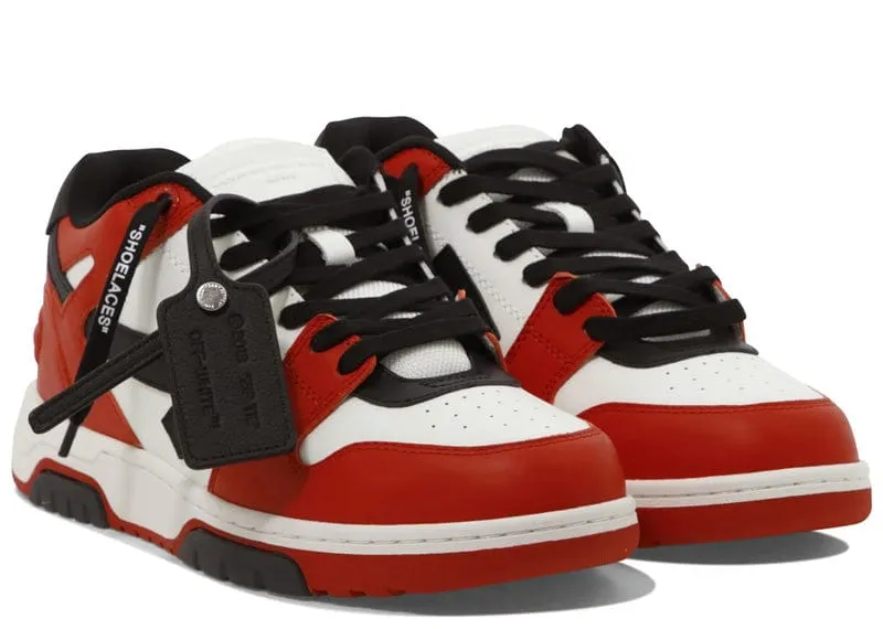 OFF-WHITE Out Of Office OOO Low Tops Black White Red