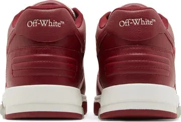 OFF-WHITE Out Of Office OOO Low Tops Burgundy White (PRELOVED)