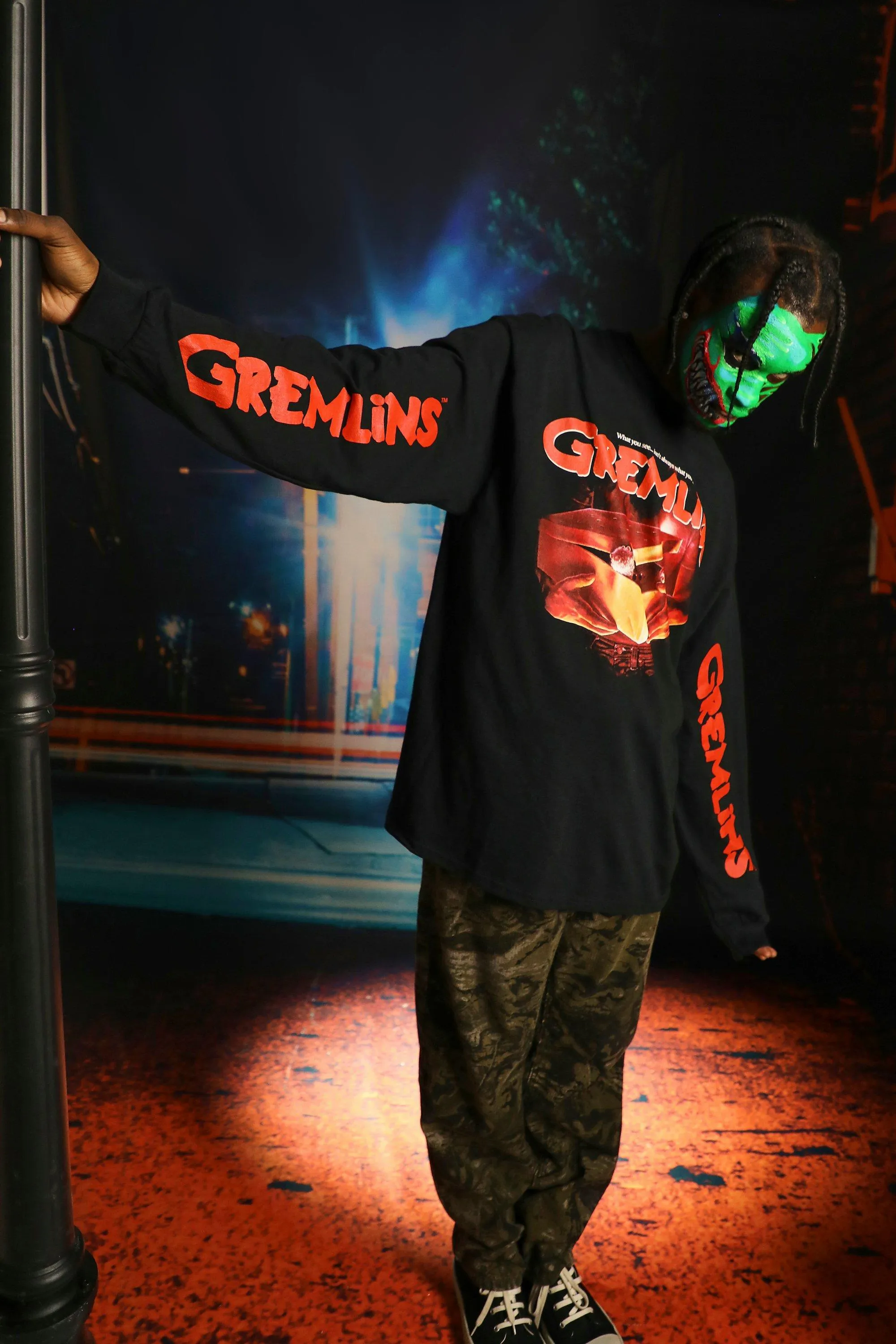 Oversized Gremlins License Long Sleeve Tshirt