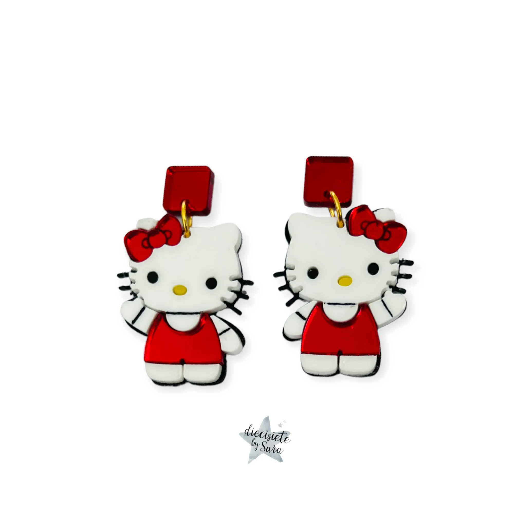 Pendientes Red Kitty