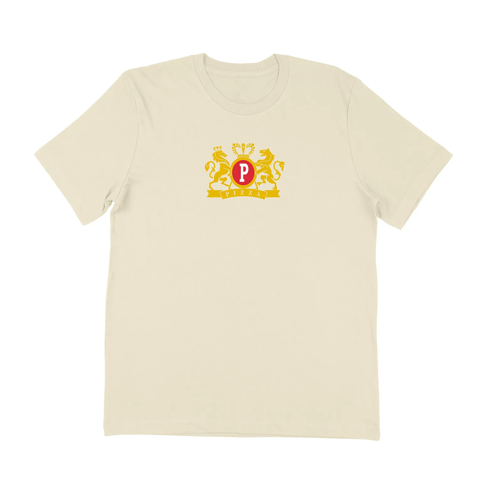 PIZZA T-SHIRT CREST SAND