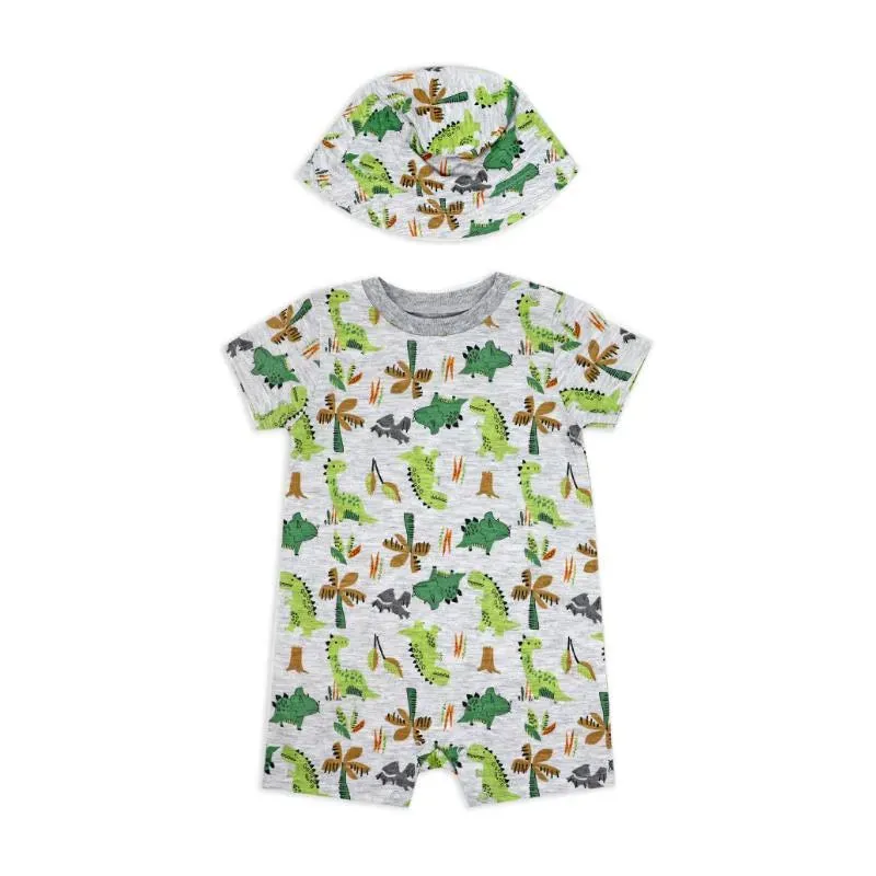 Rose Textile - 2Pk Baby Boys Romper Dinosaurs Set