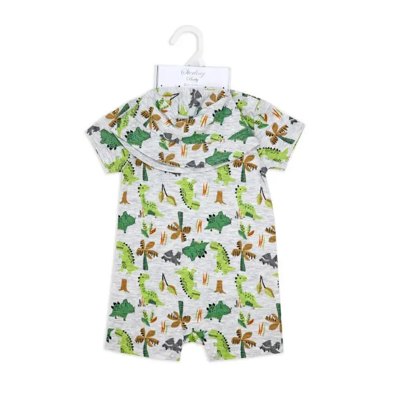 Rose Textile - 2Pk Baby Boys Romper Dinosaurs Set