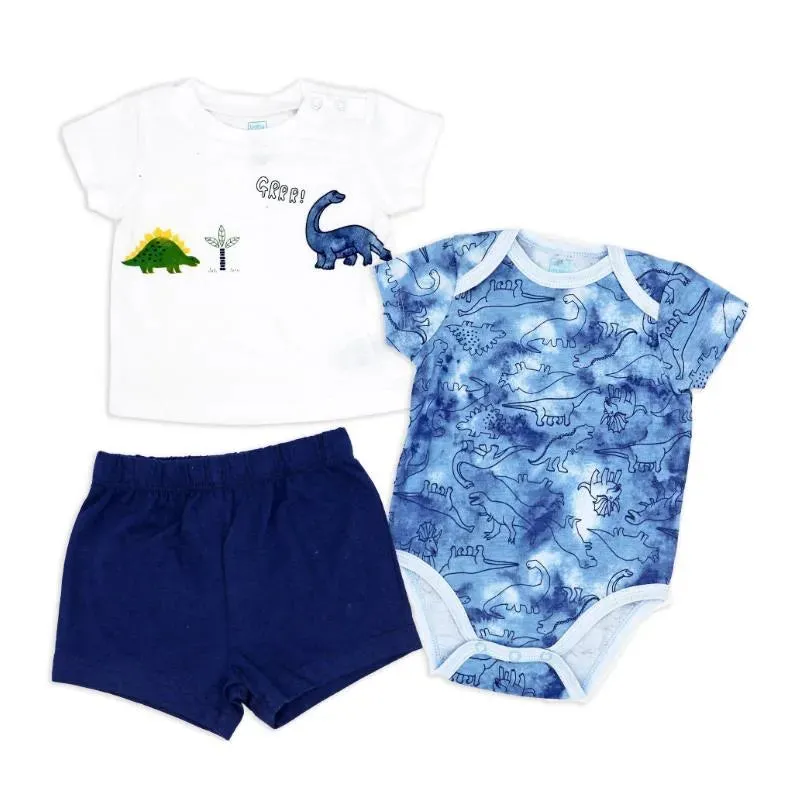 Rose Textile - 3Pk Baby Boy's Dinosaur's Short Set