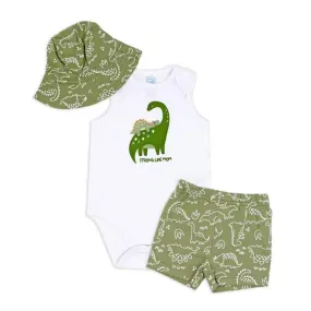 Rose Textile - 3Pk Baby Boy's Sunhat Dinosaur Set