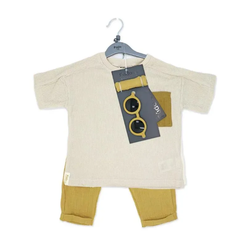 Rose Textile - 3Pk Baby Boys Tan Pant Set