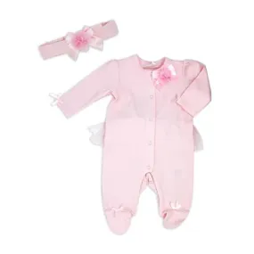 Rose Textile - 3Pk Baby Girls Pink Sleepsuit Set