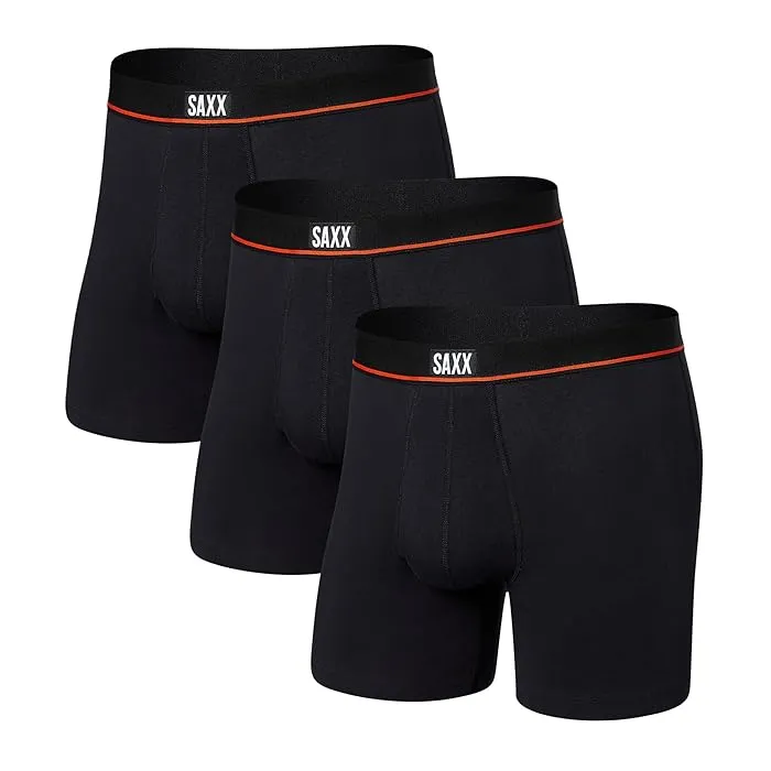 SAXX UNDERWEAR Non-Stop Stretch Cotton Boxer Brief Fly 3-Pack