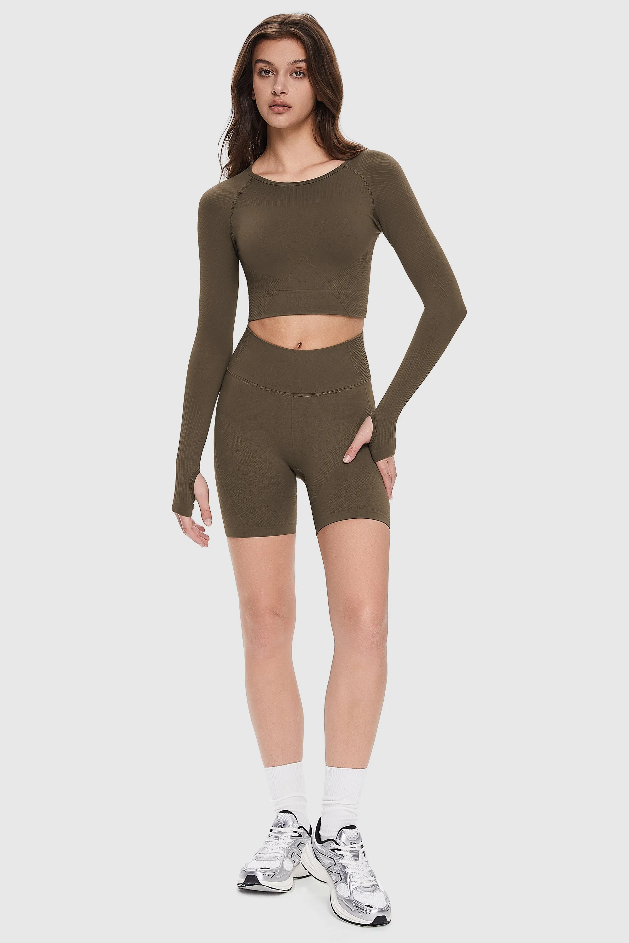 Seamless Crop Athletic Tops