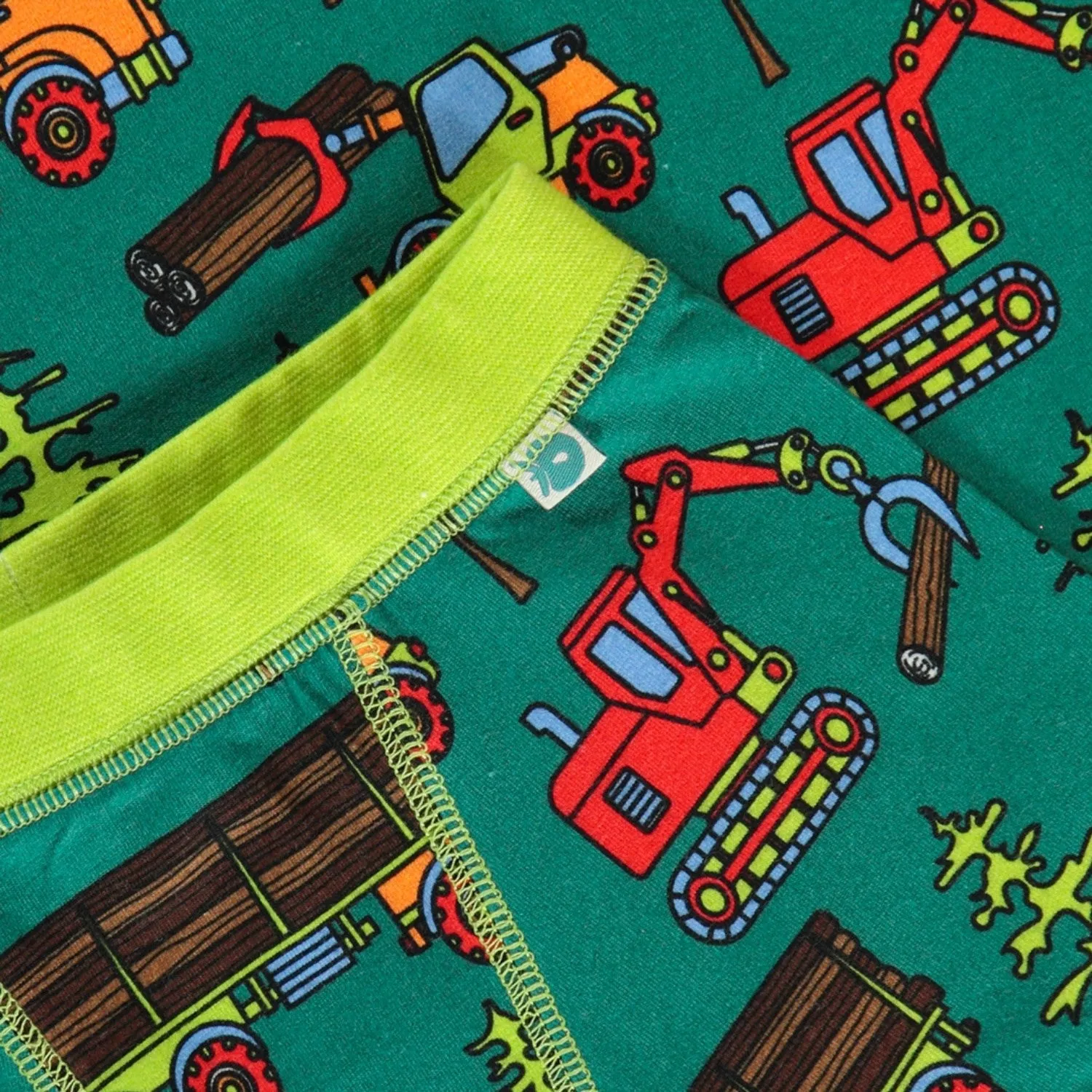 Smfolk Petroleum Green Underwear Set With Machines