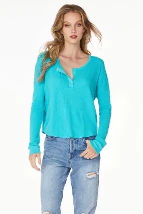 Snap Henley Thermal Top