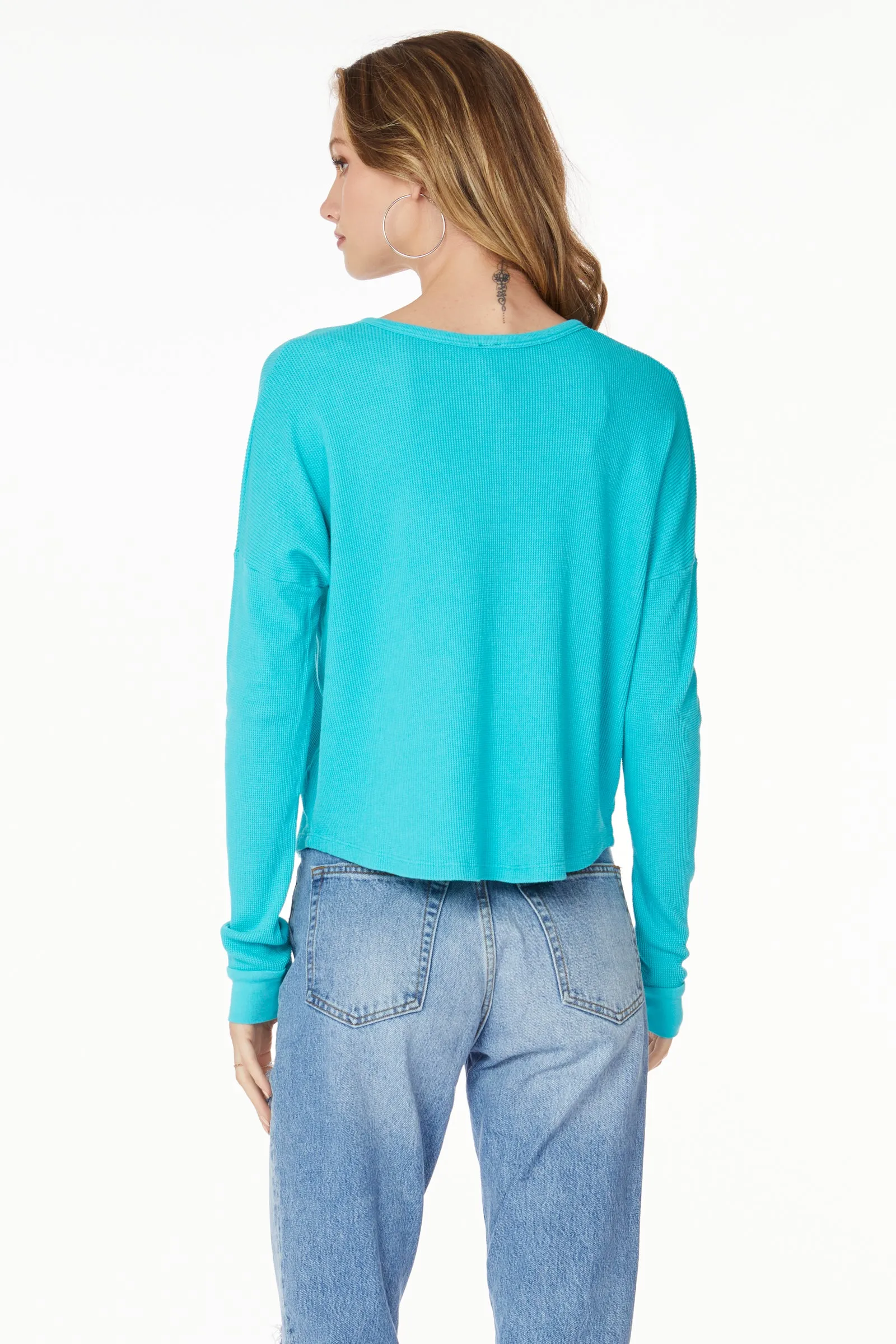 Snap Henley Thermal Top