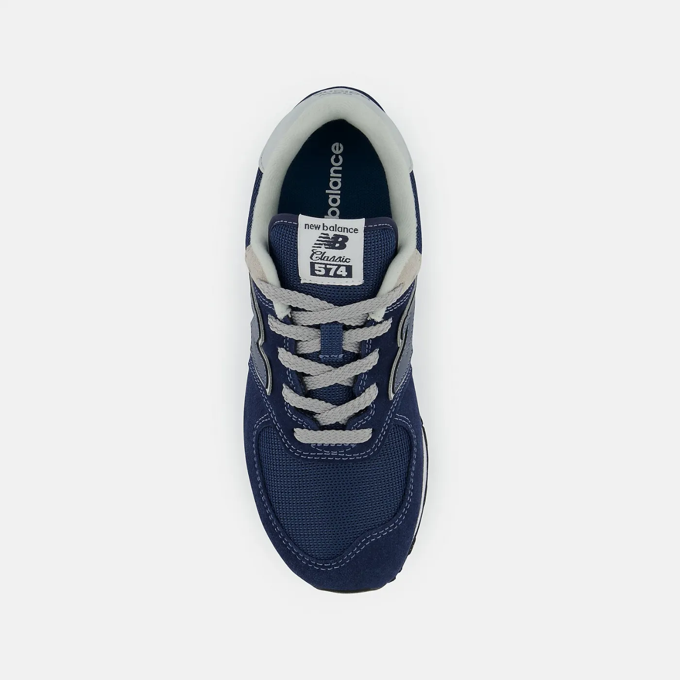 SNEAKERS NEW BALANCE BAMBINO LIFESTYLE NAVY LEATHER/TEXTILE GC574EVN