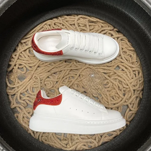 Sneakers White & Red Back Bling