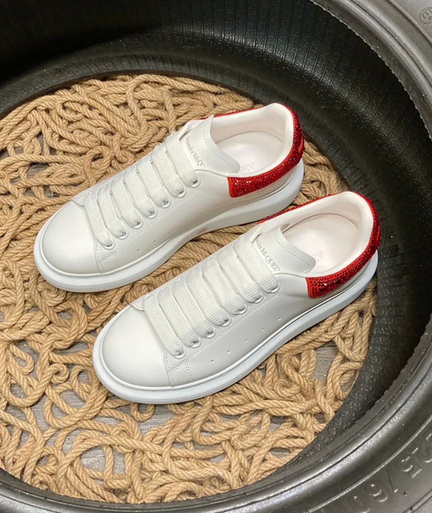 Sneakers White & Red Back Bling