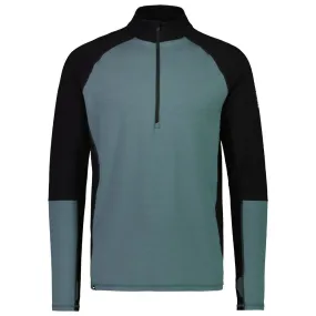 Technical underwear Mons Royale Europe ---M's Olympus Half Zip Burnt Sage Black