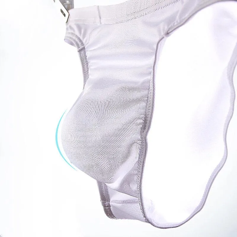 Thin transparents seamless ice silk underwear 3d pouch briefs for men