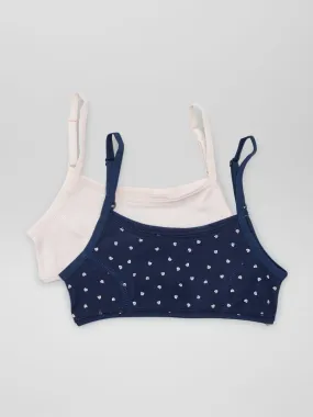 Top de punto con tirantes ajustables - AZUL