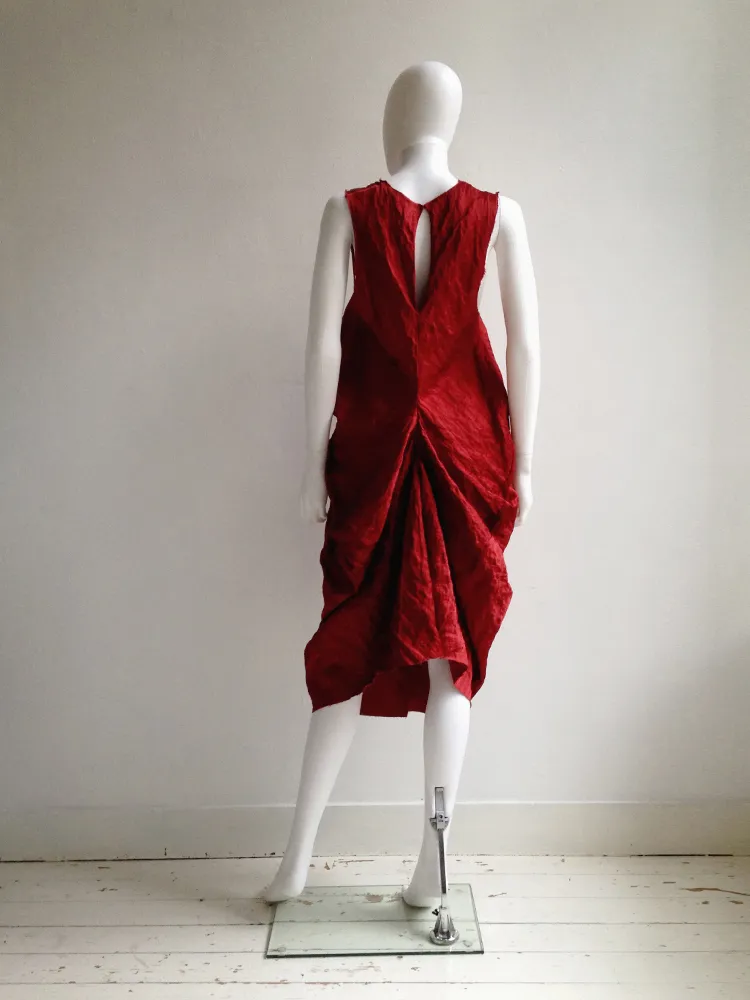 Uma Wang red back drape dress — fall 2013