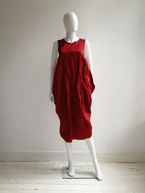 Uma Wang red back drape dress — fall 2013