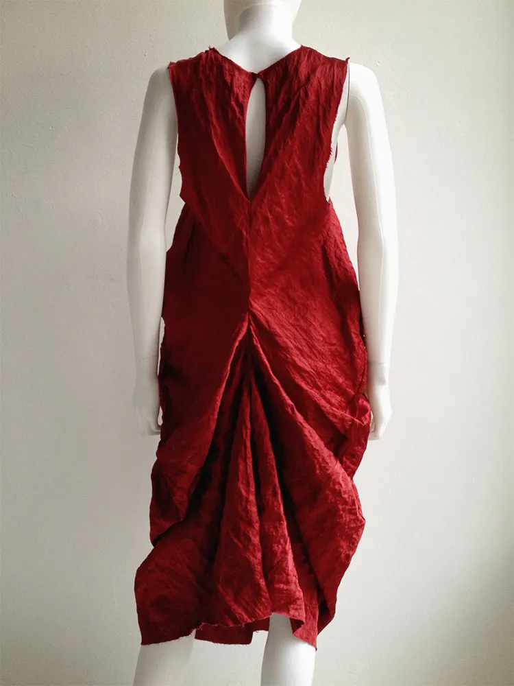 Uma Wang red back drape dress — fall 2013