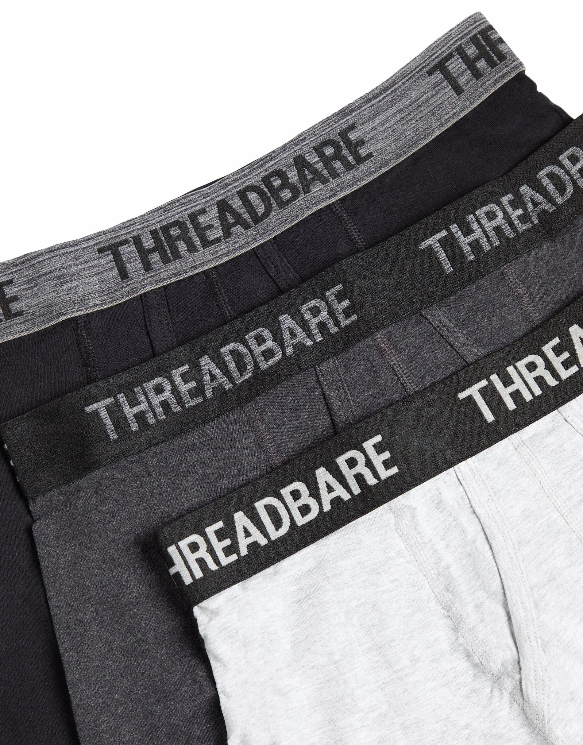 Underwear & Socks | 3 Pack 'Galio' Hipster Boxers | Threadbare