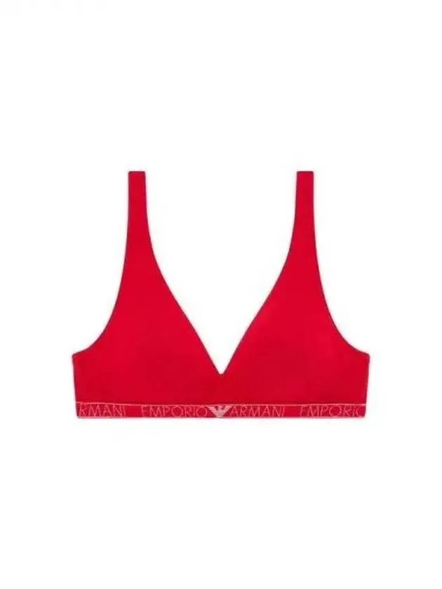 UNDERWEAR Overseas Station Season Big Chance 8 18 Women s Glitter Logo Band Bralette Bra Red 270188