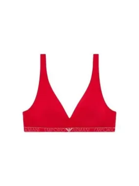 UNDERWEAR Overseas Station Season Big Chance 8 18 Women s Glitter Logo Band Bralette Bra Red 270188