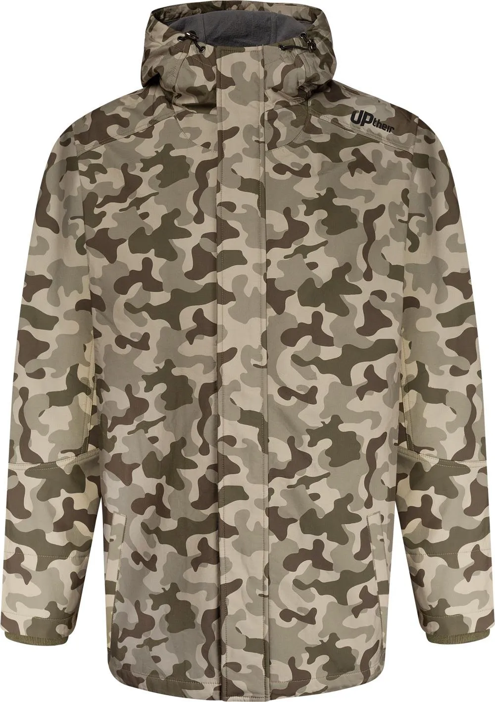 Uptheir Coley Camo Print Soft Shell Jacket - Camo Green