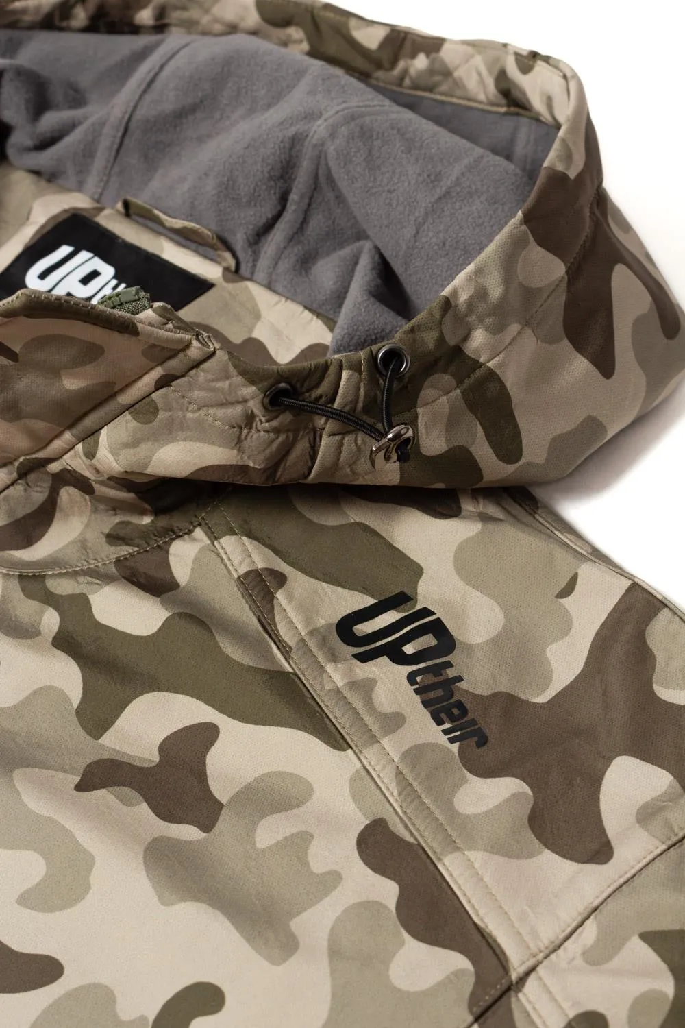 Uptheir Coley Camo Print Soft Shell Jacket - Camo Green