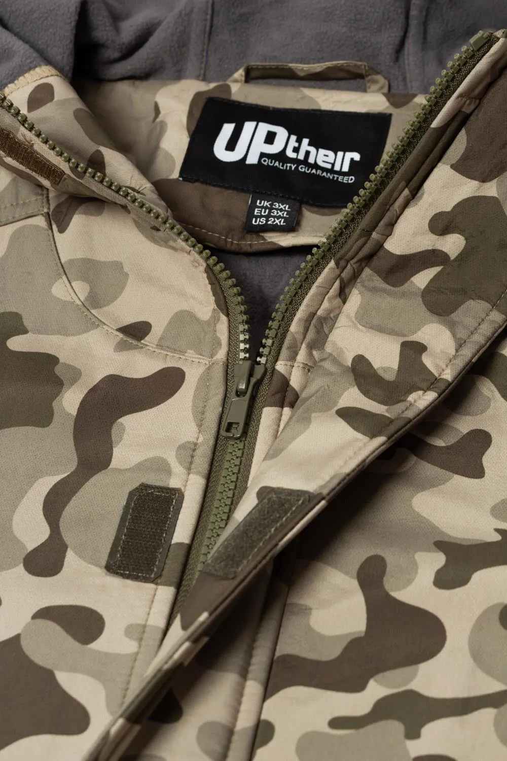 Uptheir Coley Camo Print Soft Shell Jacket - Camo Green