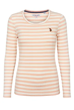 U.S. POLO ASSN. Women L/S T-shirt Chanett Peachy