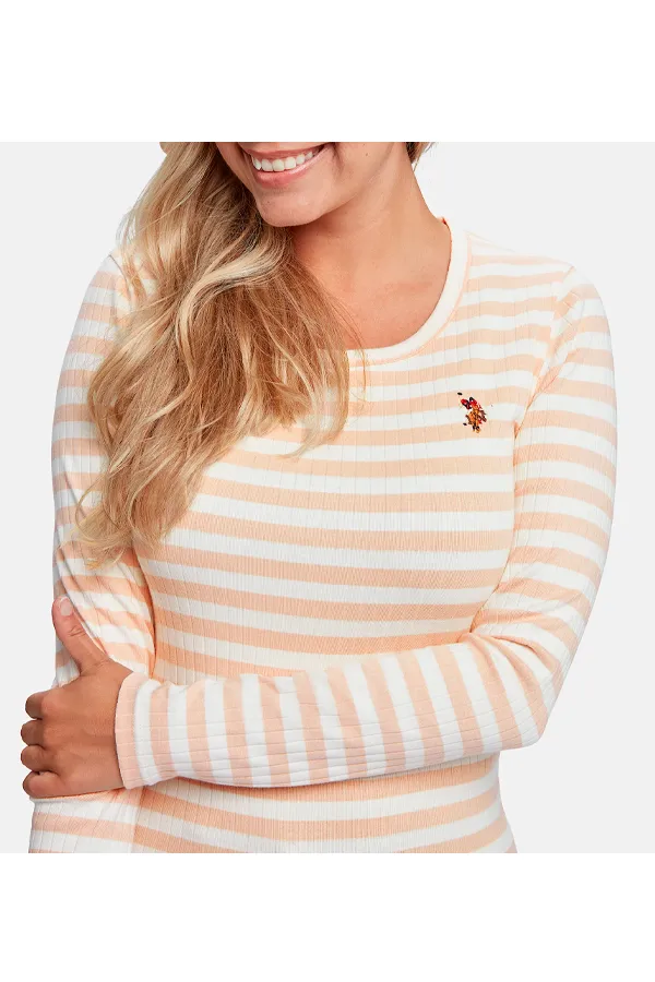 U.S. POLO ASSN. Women L/S T-shirt Chanett Peachy