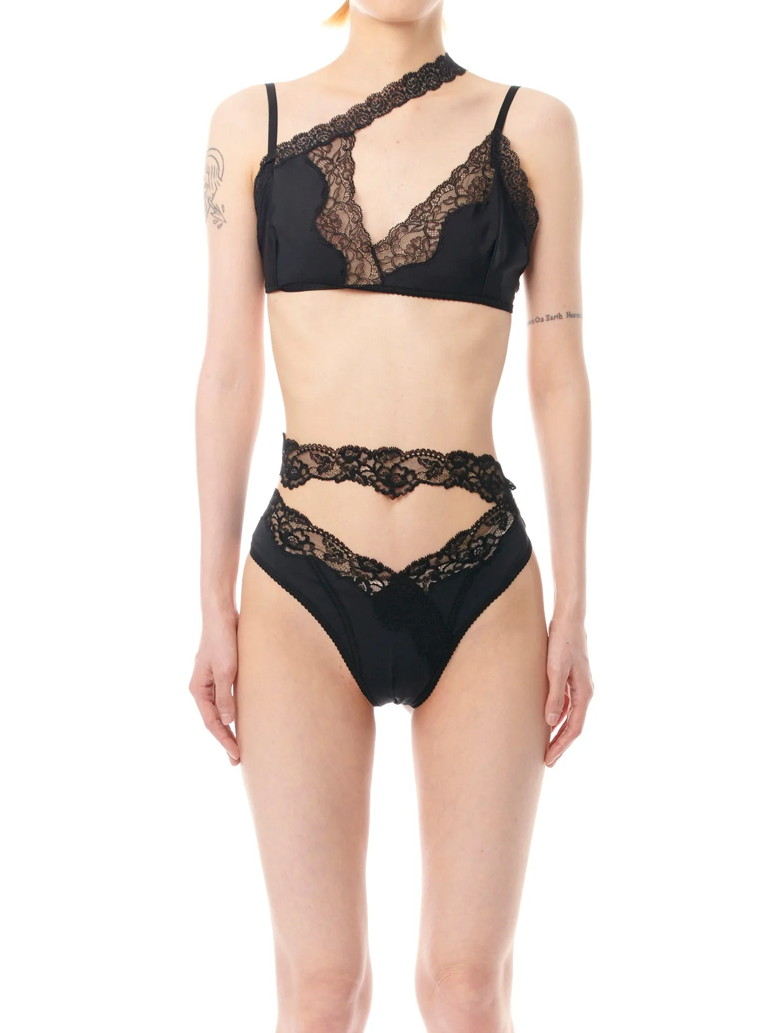 Vaillant Asymmetric Lace Black Bra