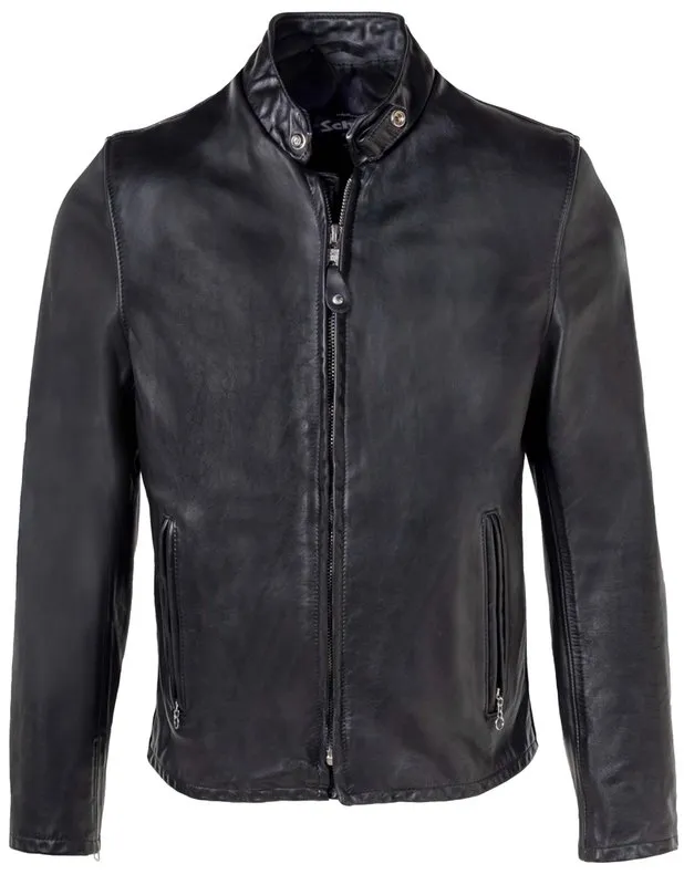 Vintaged Cowhide Café Racer Leather Jacket 654VN