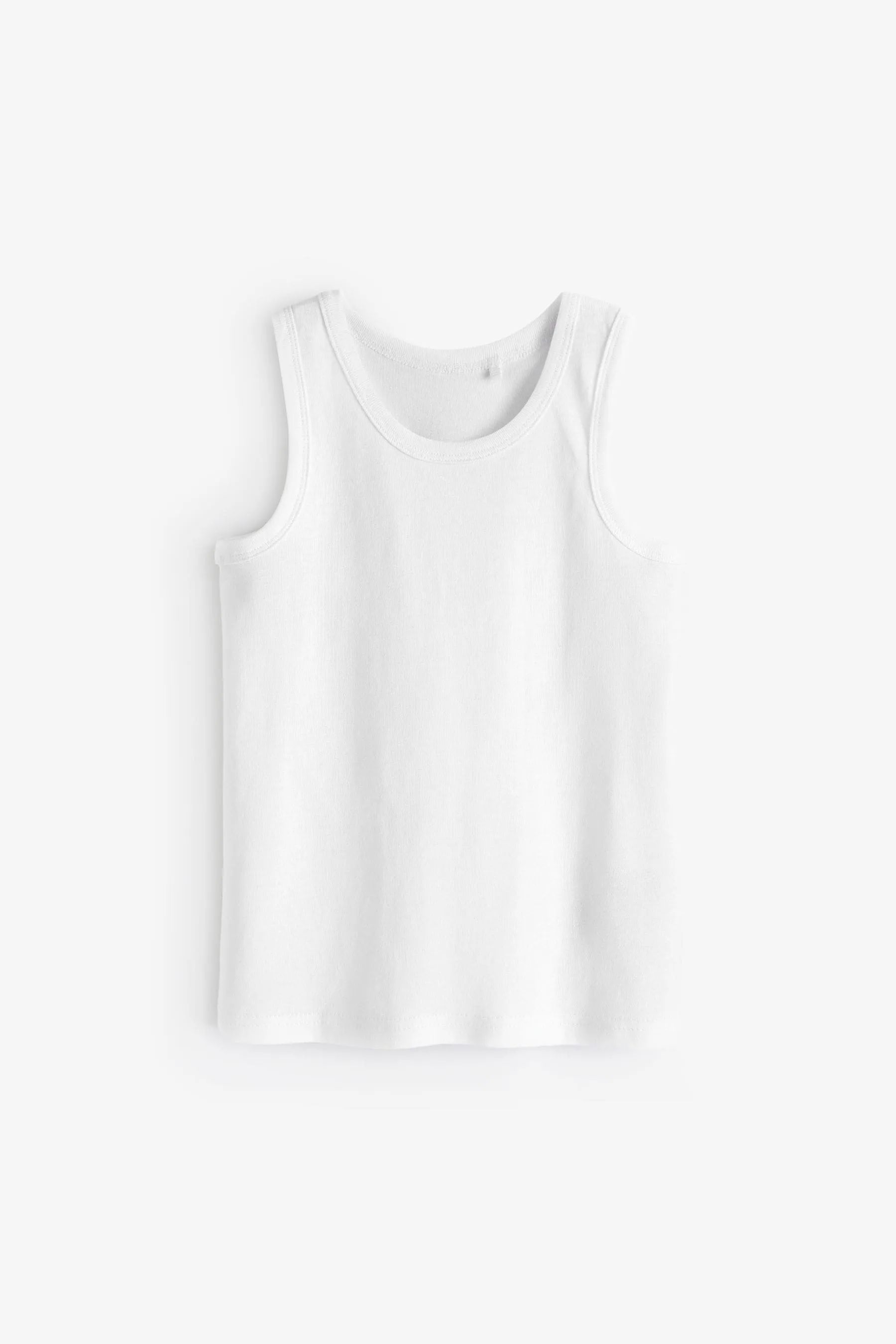 White Organic Cotton Vests 5 Pack (1.5-16yrs)