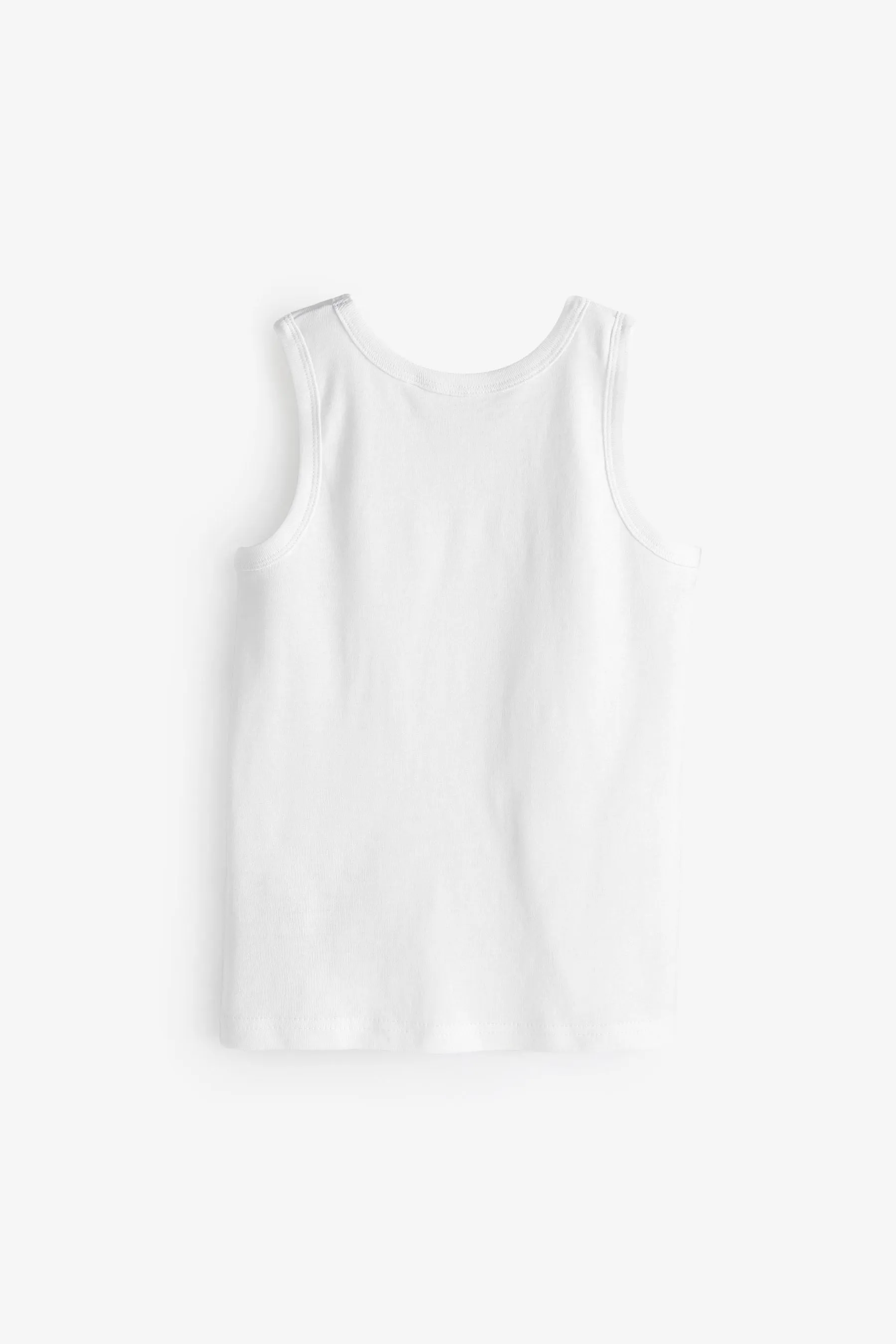 White Organic Cotton Vests 5 Pack (1.5-16yrs)